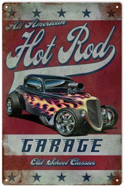 Hot Rod Garage Sign Garage Art X Reproduction Vintage Signs