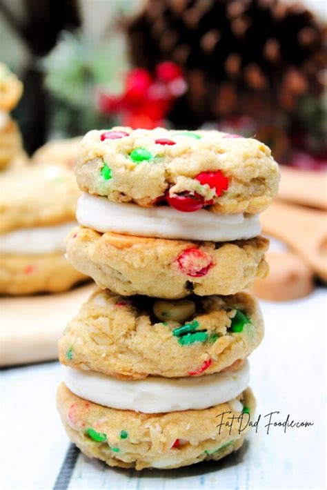 Oatmeal Christmas Sandwich Cookie Recipe Fat Dad Foodie