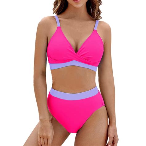 MSJUHEG Bikinis Set Push Up Swim Suits For Women Tummy Control Bikini For Women Piece
