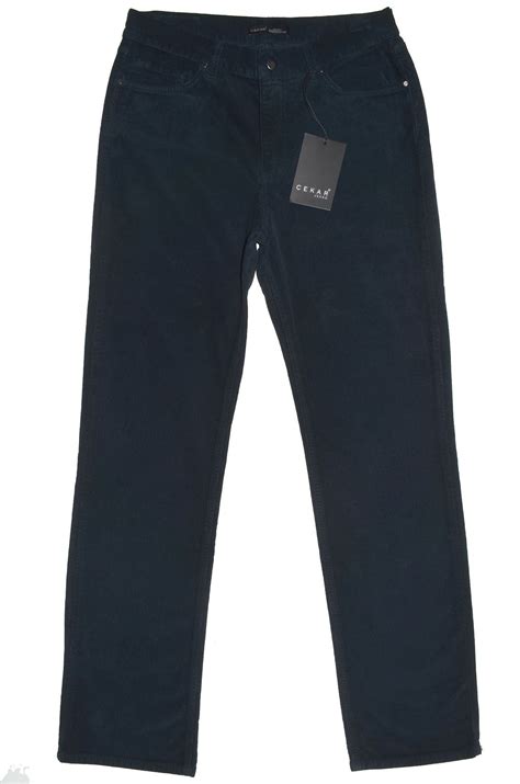 женские классические вельветовые джинсы синие