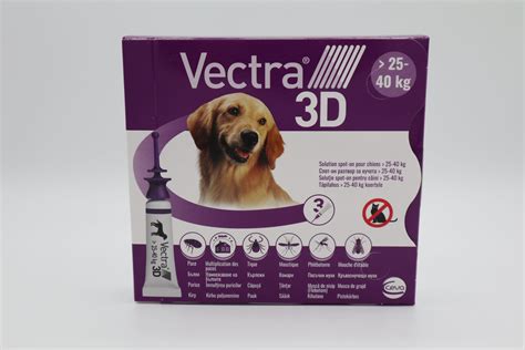 Вектра 3Д/Vectra 3D - външно обезпаразитяване за куче - кутия с 3 ...