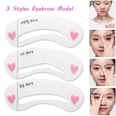 By Dhl Pcs Styles Grooming Brow Painted Model Stencil Kit Shaping