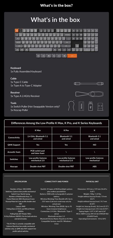 Keychron K Max Hot Swappable Rgb Wireless Keyboard Lp Gateron Brown Kbkck Mh Mwave