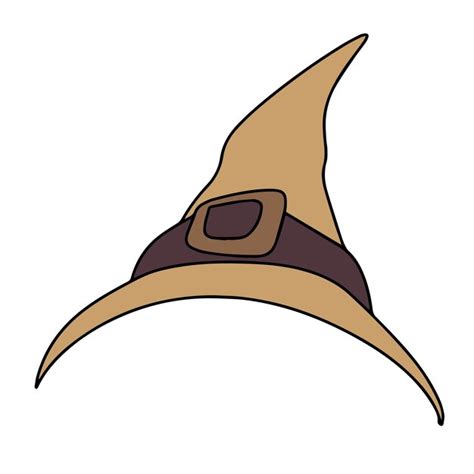 Premium Vector Witch Hat Isolated On White Background In Doodle Style