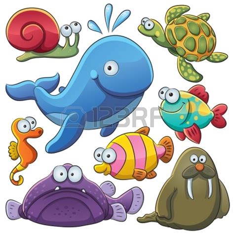 Animales Del Mar Colección Cartoon Sea Animals Underwater Cartoon