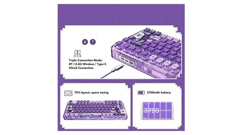 Heayzoki Bt Mechanical Keyboard Wireless Rgb Gaming Keyboard Hot