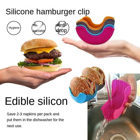 Lav Vel Silicone Hamburger Rack Anti Drop Caixa Fixa Gadgets De Cozinha