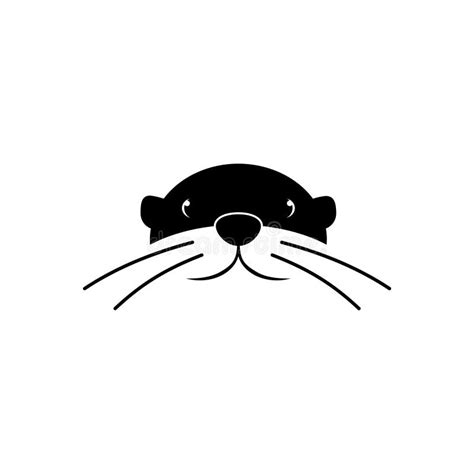 Otter Icon Isolated On White Background Stock Vector Illustration Of