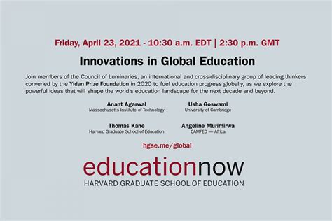 HGSE's Education Now | Innovations in Global Education | Harvard Alumni
