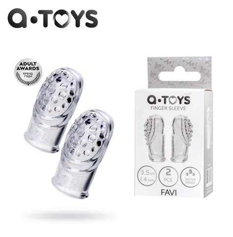 A-Toys by TOYFA Комплект насадок на палец Favi, TPE, прозрачный, 3.5 см ...