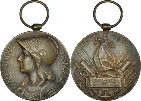 Frankreich Medaille Aux D Fenseurs De La Patrie War