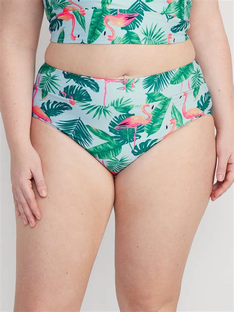 Matching High Waisted Printed Banded Bikini Swim Bottoms Old Navy
