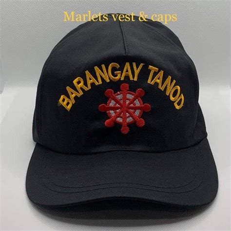 side full cotton barangay tanod caps hat twill computerized embroidery