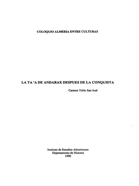 Taja Andarax Tras Conquista Pdf