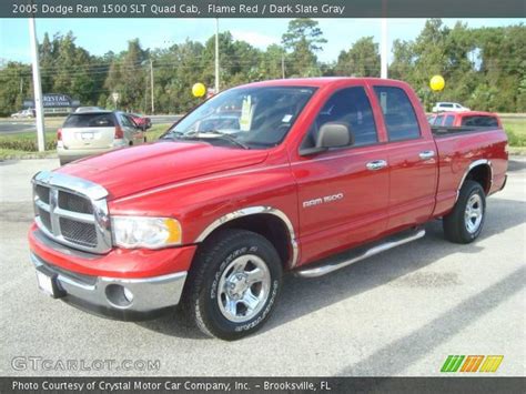 Flame Red 2005 Dodge Ram 1500 Slt Quad Cab Dark Slate Gray Interior Vehicle