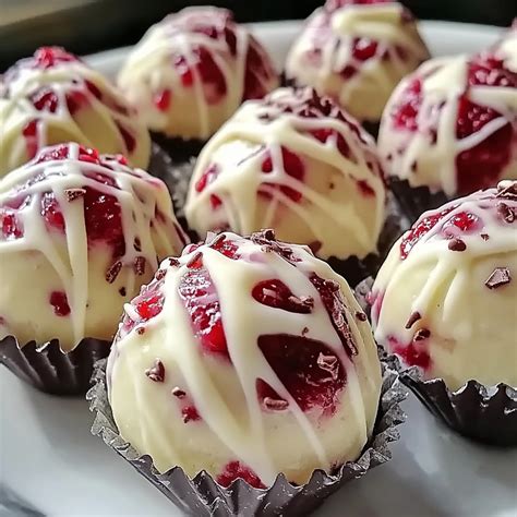 White Chocolate Raspberry Cheesecake Balls