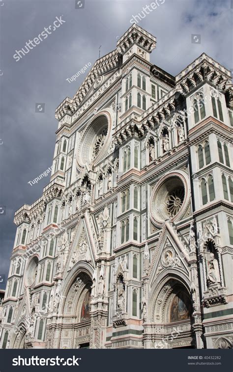 Florence Cathedral Facade Architecture Italy Unesco Stock Photo ...