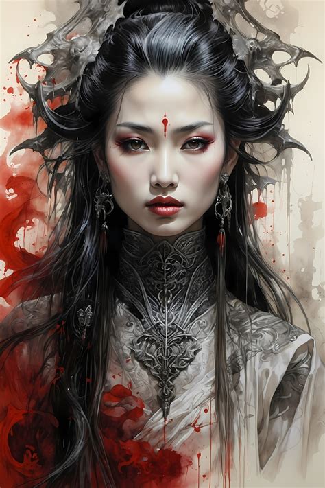 Chinese Vampire Warrior Drawing Free Stock Photo - Public Domain Pictures