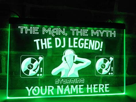 The Dj Legend Personalized Illuminated Sign Dope Neons