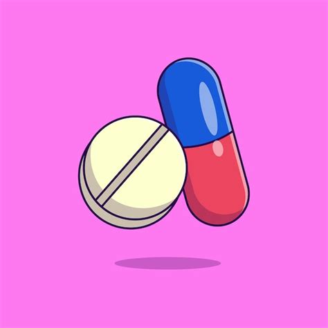 Premium Vector Tablet Capsule Medicine Cartoon Vector Icons Illustration