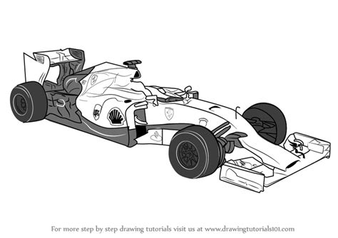 How to Draw F1 Car (Sports Cars) Step by Step | DrawingTutorials101.com