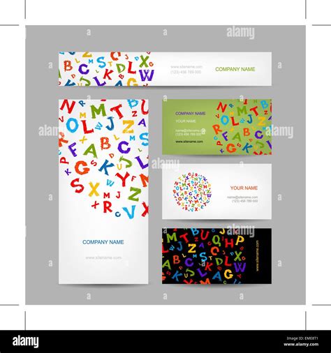 Creative Business Cards Design With Letters Stock Vector Image And Art