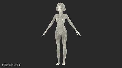 Cartoon Nude Women T Pose 3D Model 99 3ds Blend C4d Fbx Ma Obj Max Unitypackage Upk
