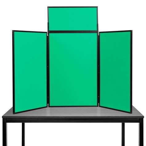 Folding Table Top Display Boards, Green 3 Panel Maxi From Panel Warehouse - Display Boards from ...