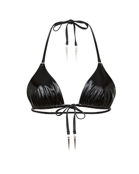 Mika Tie Side Bikini Top In Black By Agent Provocateur All Swimwear