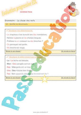 Identifier Les D Terminants Ce Evaluation Progressive Pdf