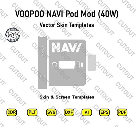 Voopoo Navi Pod Mod Kit 40w Vector Skin Templates