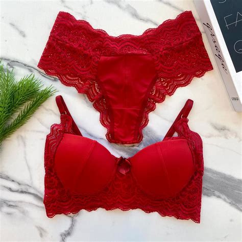 Conjunto De Lingerie Liz Vermelho Dolce Pecado