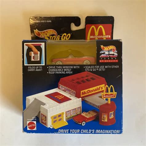 HOT WHEELS MCDONALDS Sto Go Drive Thru Window 1995 Mattel Sealed In Box 12 52 PicClick UK