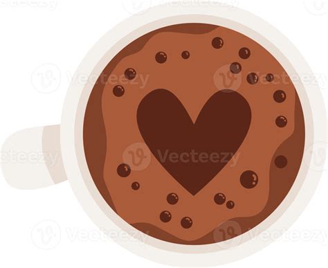 Cup Of Coffee Top View 21053552 Png