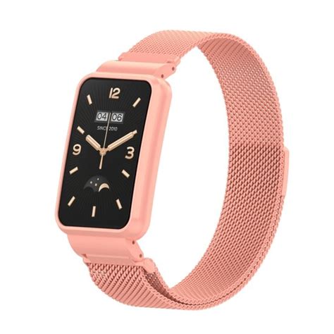 Milanese Loop Bandje Met Case Roze Xiaomi Smart Band Pro