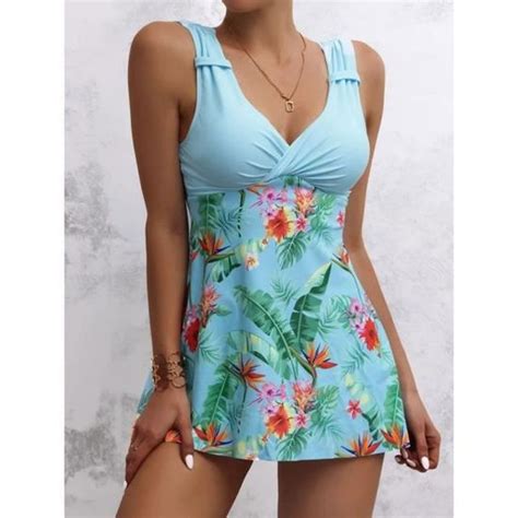 Maillot De Bain Pi Ces Femme Tankini Ensembles Maillots Push Up Bikini Set Imprim Sans