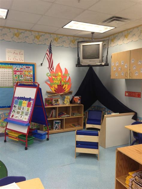 Camping theme reading corner! | Camping theme classroom, Camping ...