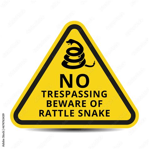 Caution Snakes Sign Snakes Warning Sign Risk Of Snakebite Hazard