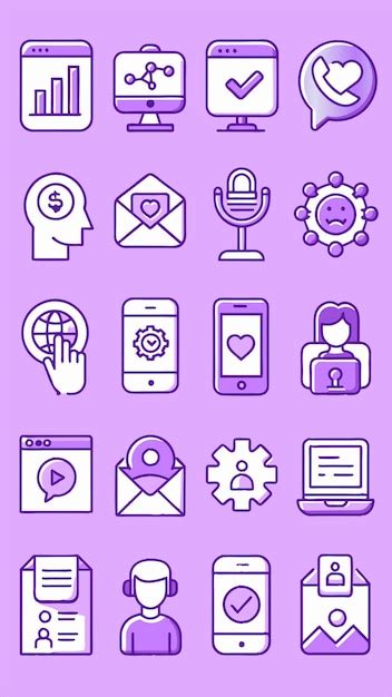 Premium Vector A Series Of Icons With The Words Social Media On Them