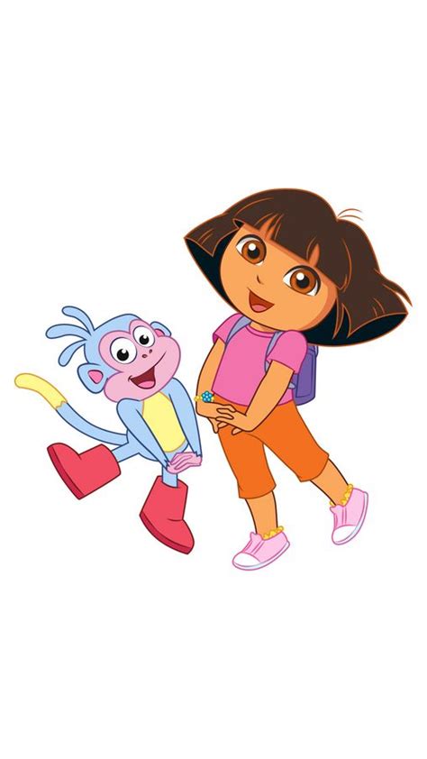 Dora the Explorer with Boots the Monkey | Dora the explorer, Monkey stickers, Dora