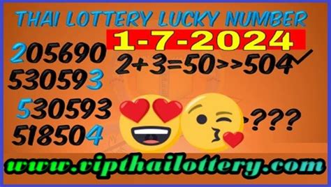 Glo Thai Lottery Vip Final Winning Lucky Number Tips