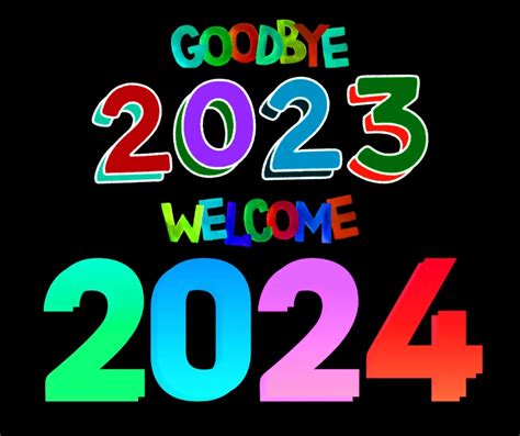 Goodbye 2023 Welcome 2024 Design Black Background Wishesphotos | Porn