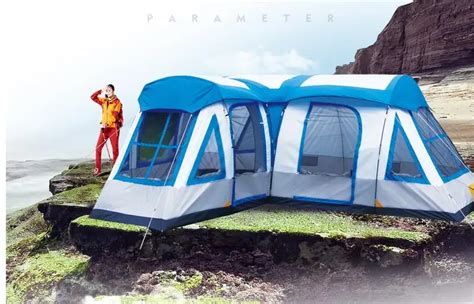 GRNTAMN 12 Person Deluxe Cabin Family Camping Tent Outdoor Waterproof ...