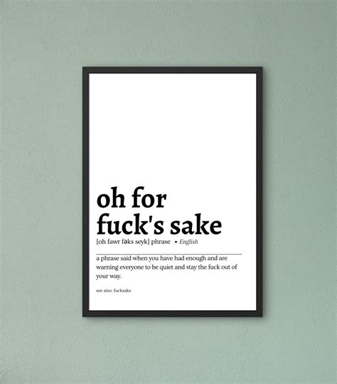 Fuck Dictionary Definition Print Bundle Funny Printable Wall Art Fuck Definition