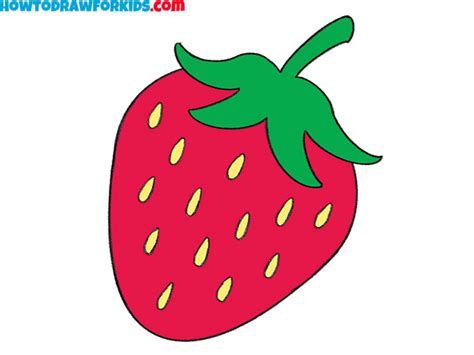 draw  strawberry easy drawing tutorial  kids