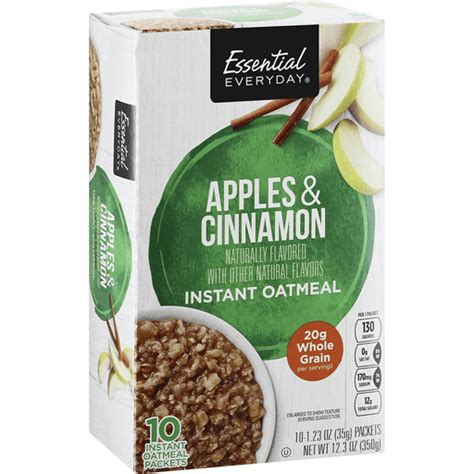 Essential Everyday Oatmeal Instant Apples And Cinnamon Oatmeal And Hot