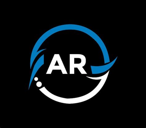Premium Vector Ar Letter Logo Design With A Circle Shape Ar Circle