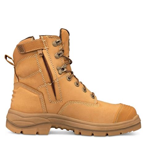 Oliver 55 332z 150mm Wheat Zip Sided Lacezip Up Safety Boots With