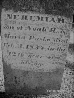 Nehemiah Pasko 1824 1837 Mémorial Find a Grave