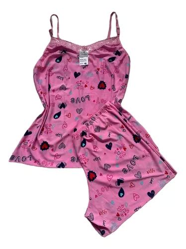 Baby Doll Plus Size Feminino Estampado Liganete Short Pijama